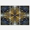Designart - Digital Gold Fractal Flower Pattern - Abstract Wall Art Canvas